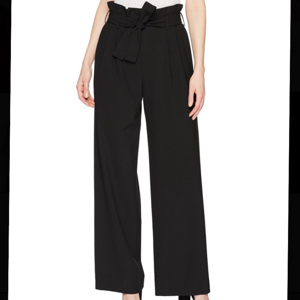 Tahlia Wide Leg High Waist Paper Bag Pants Linen